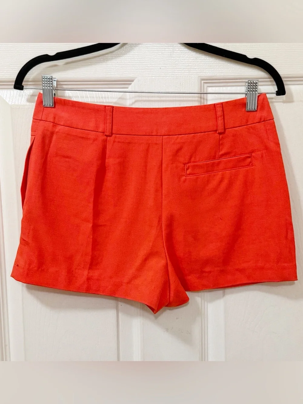 New Forever 21 Bright Orange High-Waist Tailored Shorts